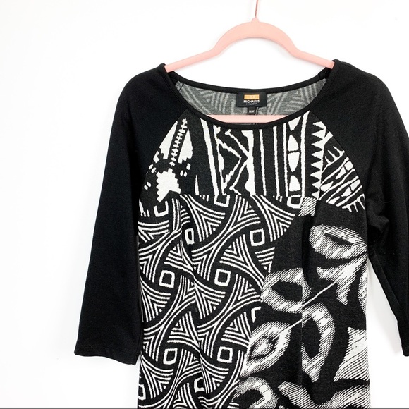 Lori Michael’s Form Fitting Black & White Dress - Picture 3 of 10